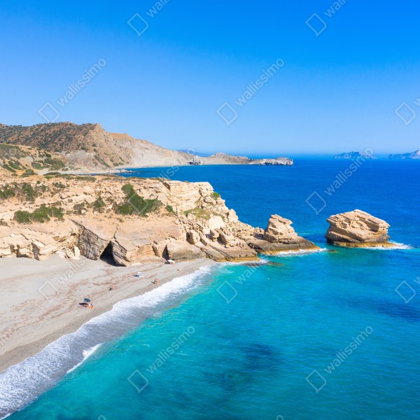 Naklejka na biurko i stół turkusowa nadmorska oaza – Wallissimo® Naklejka na biurko i stół turkusowa nadmorska oaza – Wallissimo®