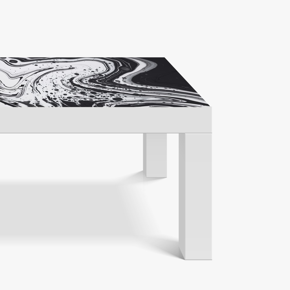 Naklejka na biurko i stół czarno-biała marmurowa abstrakcja – Wallissimo® Naklejka na biurko i stół czarno-biała marmurowa abstrakcja – Wallissimo®