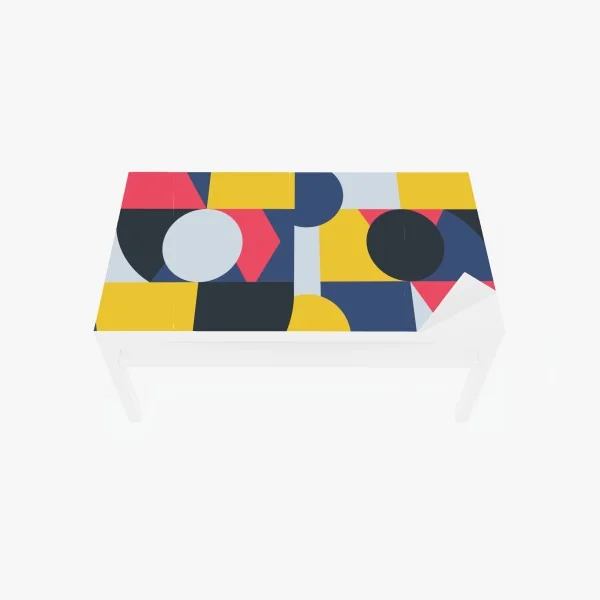 Naklejka na biurko i stół retro czerwone goździki wzór kwiatowy – Wallissimo®