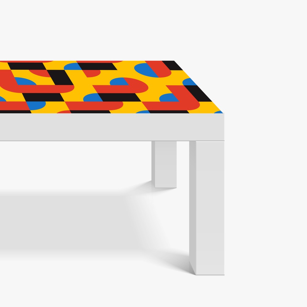 Naklejka na biurko i stół odważny geometryczny wzór na ścianę – Wallissimo® Naklejka na biurko i stół odważny geometryczny wzór na ścianę – Wallissimo®