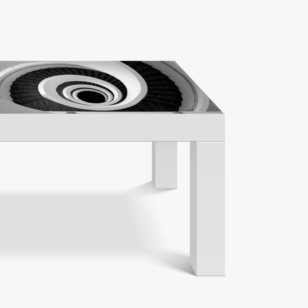 Naklejka na biurko i stół spiralne schody w monochromie – Wallissimo® Naklejka na biurko i stół spiralne schody w monochromie – Wallissimo®