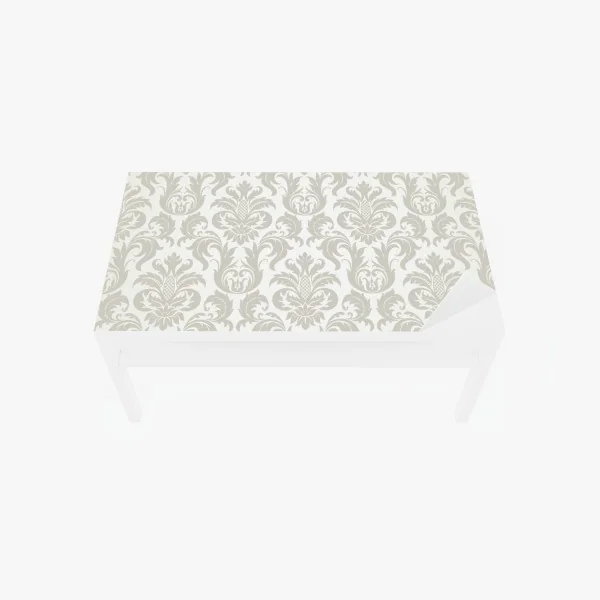 Naklejka na biurko i stół elegancki beżowy wzór damask