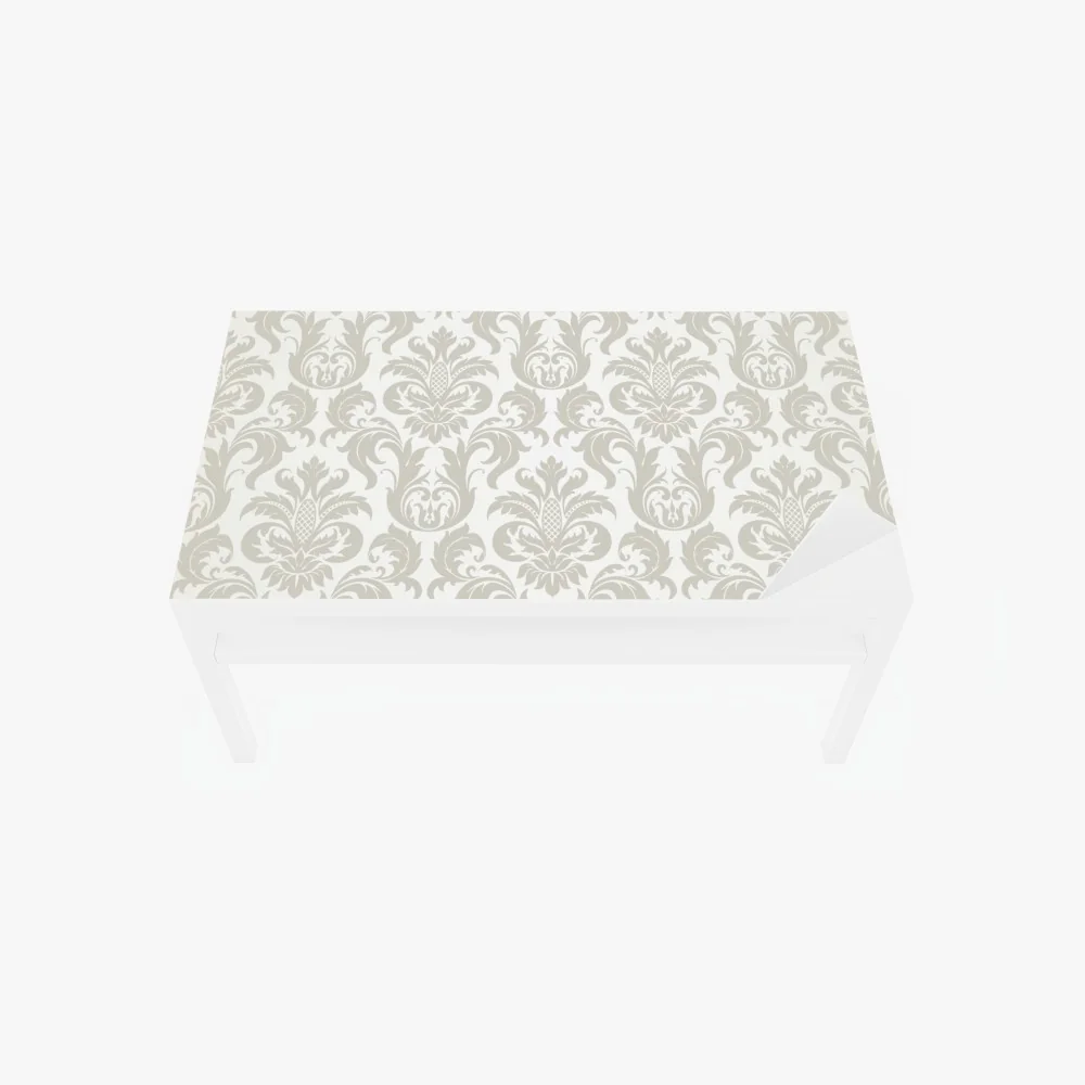 Naklejka na biurko i stół elegancki beżowy wzór damask – Wallissimo® Naklejka na biurko i stół elegancki beżowy wzór damask – Wallissimo®