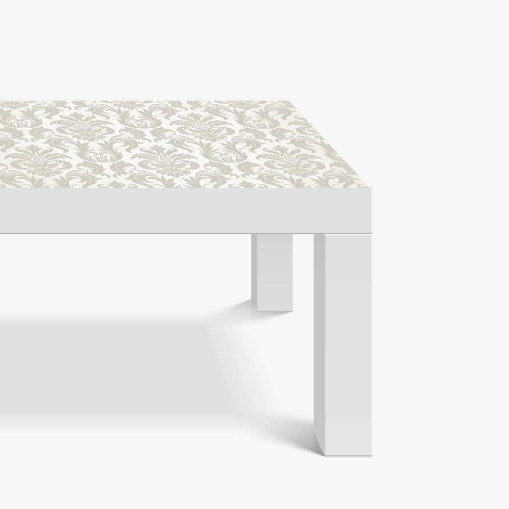 Naklejka na biurko i stół elegancki beżowy wzór damask – Wallissimo® Naklejka na biurko i stół elegancki beżowy wzór damask – Wallissimo®