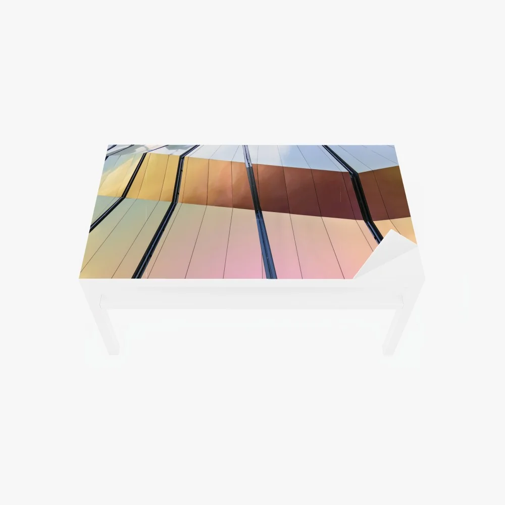 Naklejka na biurko i stół iryzująca nowoczesna fasada z paneli – Wallissimo® Naklejka na biurko i stół iryzująca nowoczesna fasada z paneli – Wallissimo®