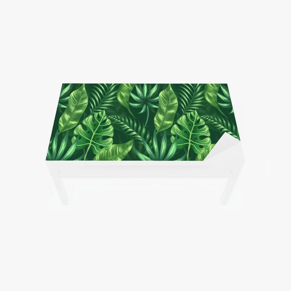 Naklejka na biurko i stół tropikalny wzór z liśćmi monstery – Wallissimo® Naklejka na biurko i stół tropikalny wzór z liśćmi monstery – Wallissimo®