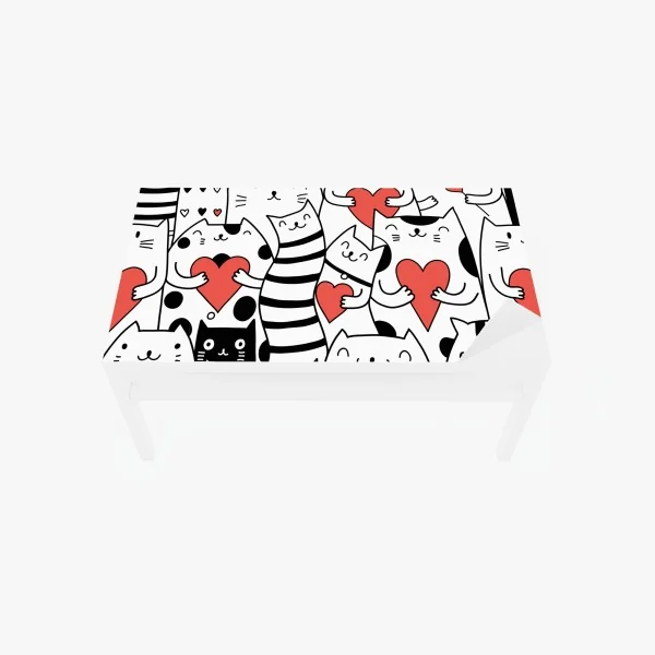 Naklejka na biurko i stół bliski portret zebr czarno-biały – Wallissimo®