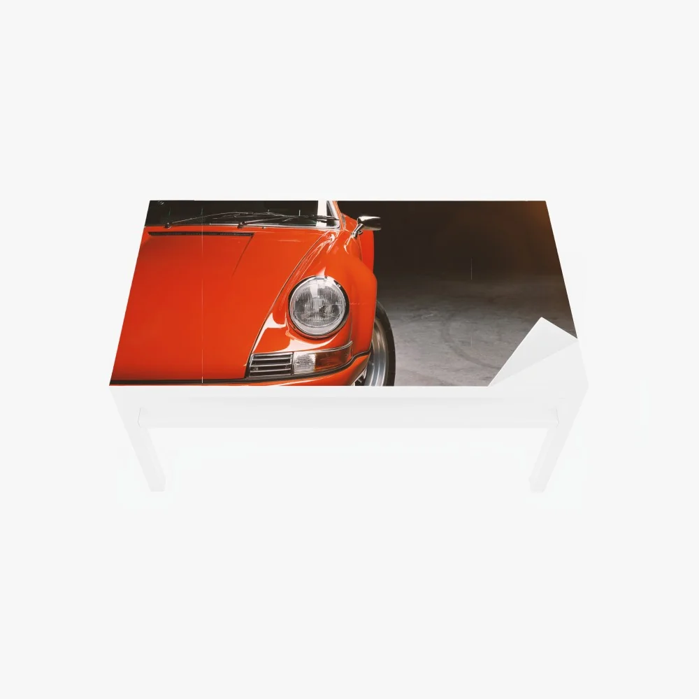 Naklejka na biurko i stół czerwony zabytkowy samochód sportowy zbliżenie – Wallissimo® Naklejka na biurko i stół czerwony zabytkowy samochód sportowy zbliżenie – Wallissimo®