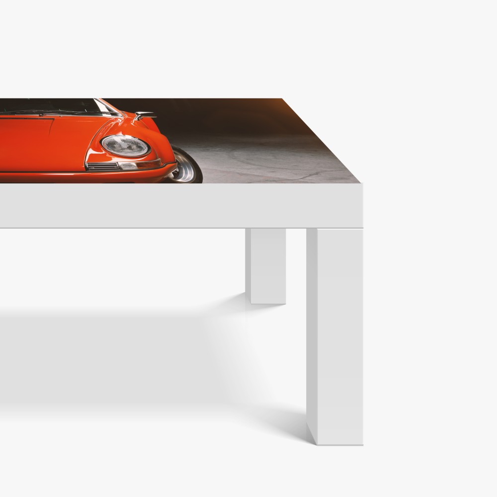 Naklejka na biurko i stół czerwony zabytkowy samochód sportowy zbliżenie – Wallissimo® Naklejka na biurko i stół czerwony zabytkowy samochód sportowy zbliżenie – Wallissimo®