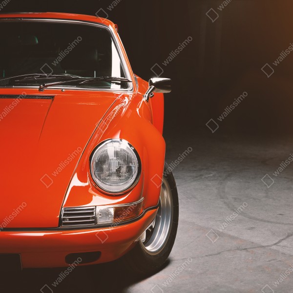 Naklejka na biurko i stół czerwony zabytkowy samochód sportowy zbliżenie – Wallissimo® Naklejka na biurko i stół czerwony zabytkowy samochód sportowy zbliżenie – Wallissimo®