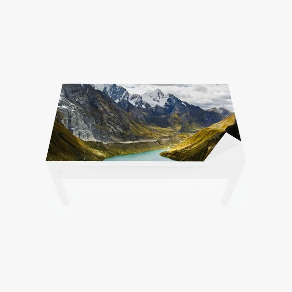 Naklejka na biurko i stół słoneczna zielona łąka o wschodzie – Wallissimo®