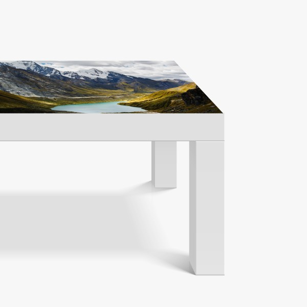 Naklejka na biurko i stół słoneczna zielona łąka o wschodzie – Wallissimo®