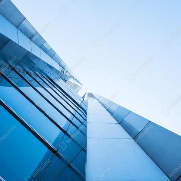 Naklejka na biurko i stół nowoczesna niebieska szklana elewacja – Wallissimo® Naklejka na biurko i stół nowoczesna niebieska szklana elewacja – Wallissimo®