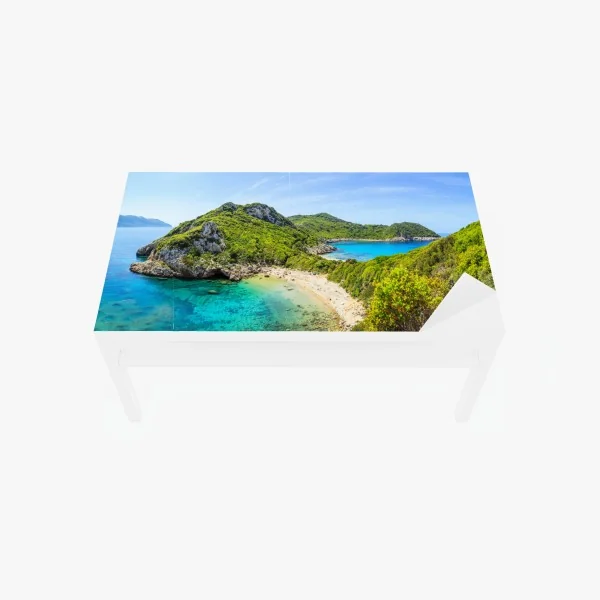 Naklejka na biurko i stół panorama Mont Blanc odbita w Lac Blanc – Wallissimo®