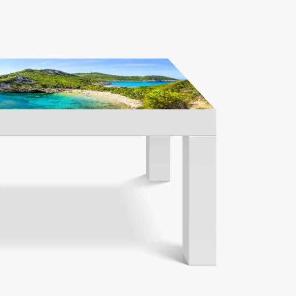 Naklejka na biurko i stół panorama Mont Blanc odbita w Lac Blanc – Wallissimo®