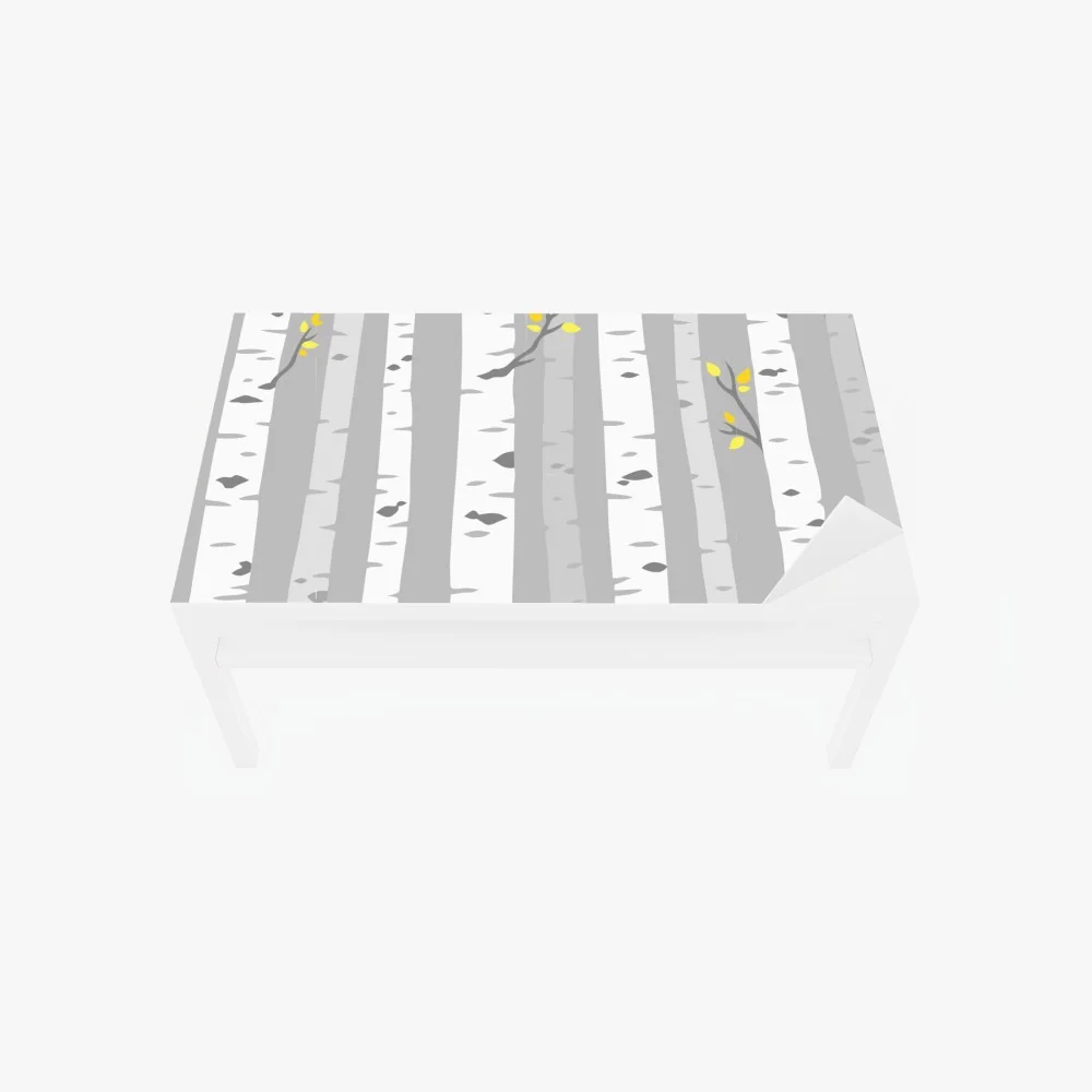 Naklejka na biurko i stół skandynawski las brzóz – Wallissimo® Naklejka na biurko i stół skandynawski las brzóz – Wallissimo®