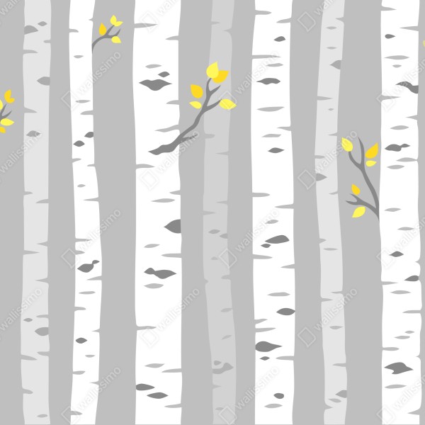 Naklejka na biurko i stół skandynawski las brzóz – Wallissimo® Naklejka na biurko i stół skandynawski las brzóz – Wallissimo®