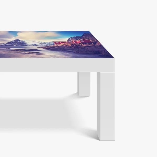 Naklejka na biurko i stół geometryczny wzór art deco w odcieniach szarości i beżu – Wallissimo®