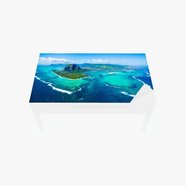 Naklejka na biurko i stół panorama Le Morne nad laguną Mauritiusa