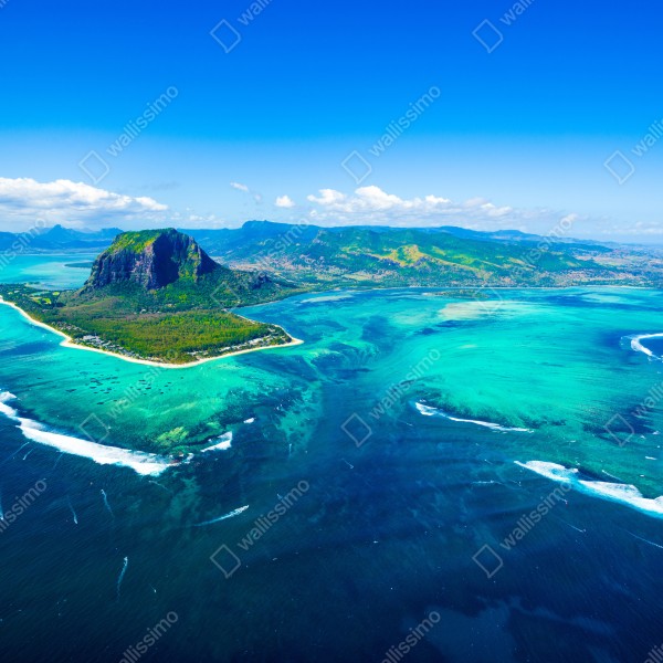 Naklejka na biurko i stół panorama Le Morne nad laguną Mauritiusa – Wallissimo® Naklejka na biurko i stół panorama Le Morne nad laguną Mauritiusa – Wallissimo®