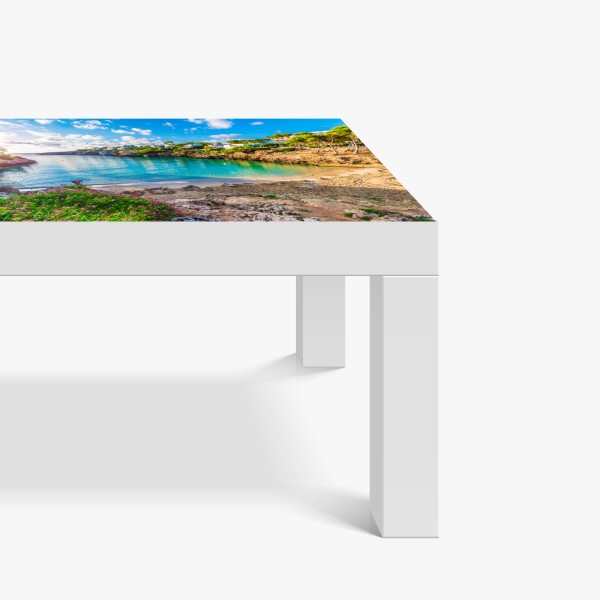 Naklejka na biurko i stół delikatny tropikalny motyw hibiskusa – Wallissimo®