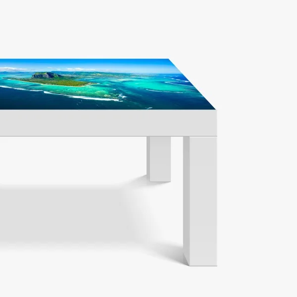 Naklejka na biurko i stół Le Morne turkusowa laguna panorama – Wallissimo® Naklejka na biurko i stół Le Morne turkusowa laguna panorama – Wallissimo®