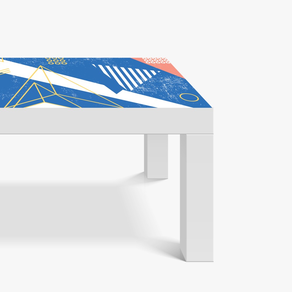 Naklejka na biurko i stół geometryczna abstrakcja w odcieniach niebieskiego – Wallissimo® Naklejka na biurko i stół geometryczna abstrakcja w odcieniach niebieskiego – Wallissimo®