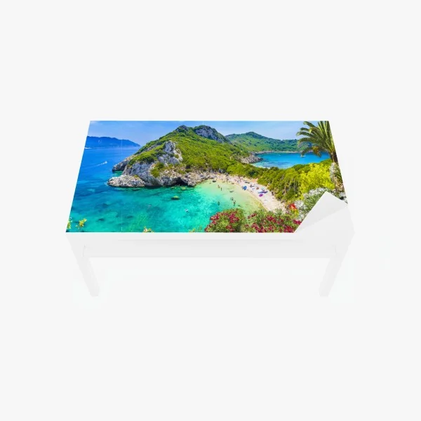 Naklejka na biurko i stół Porto Timoni panoramiczna plaża, Korfu