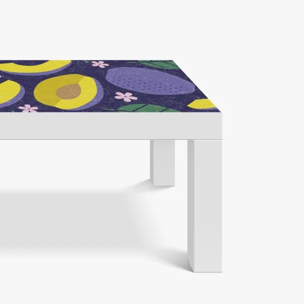 Naklejka na biurko i stół złote słońce nad minimalistycznymi górami – Wallissimo®