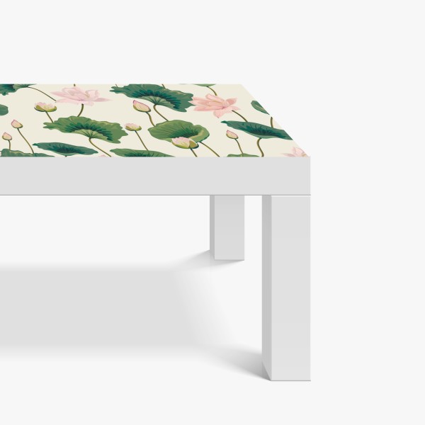 Naklejka na biurko i stół wzór akwarelowy z liśćmi eukaliptusa na ciemnozielonym tle – Wallissimo®