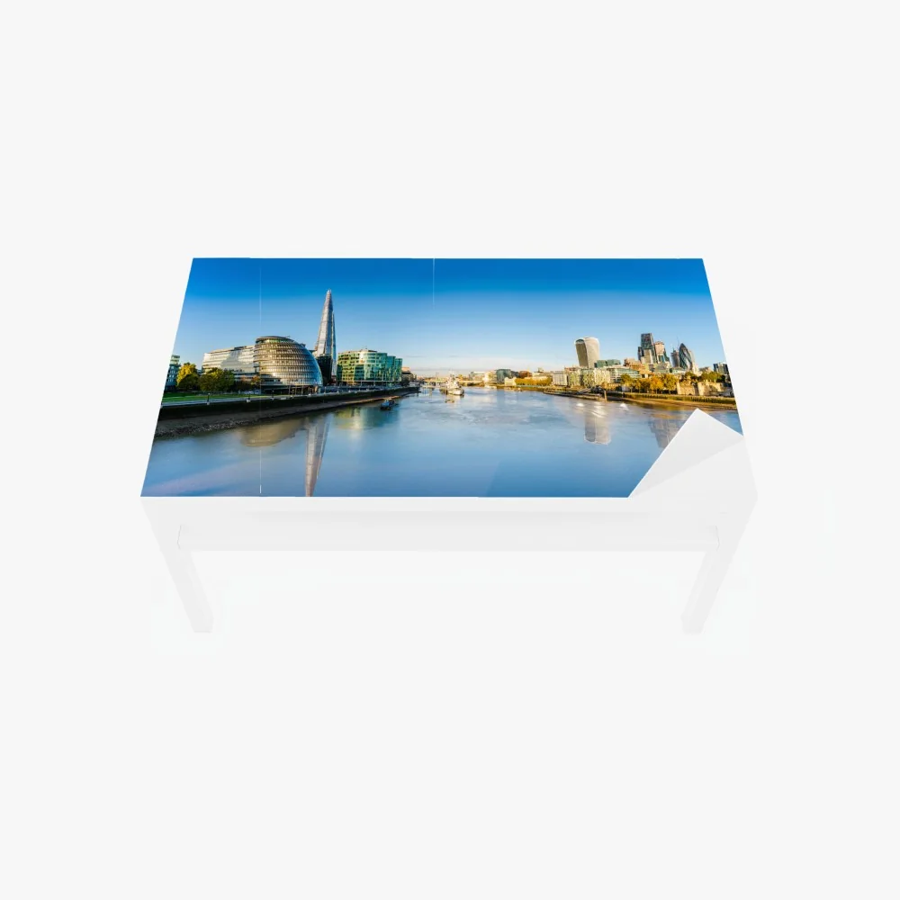 Naklejka na biurko i stół Londyn panoramiczny widok nad Tamizą – Wallissimo® Naklejka na biurko i stół Londyn panoramiczny widok nad Tamizą – Wallissimo®