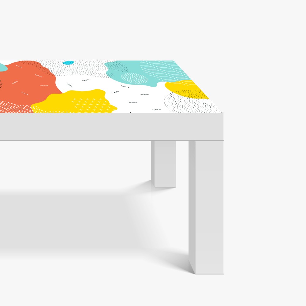 Naklejka na biurko i stół zabawne abstrakcyjne kształty w żywych kolorach – Wallissimo® Naklejka na biurko i stół zabawne abstrakcyjne kształty w żywych kolorach – Wallissimo®