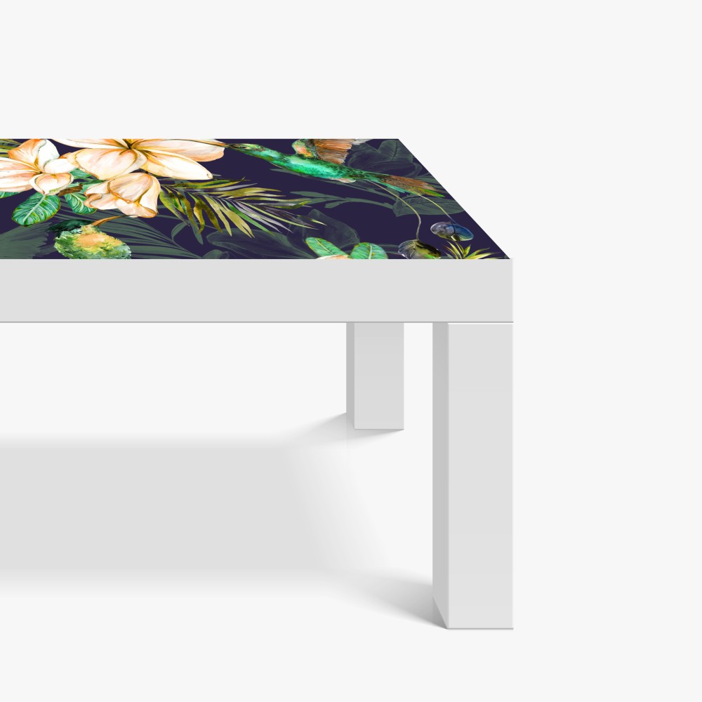 Naklejka na biurko i stół tropikalne kolibry i plumeria w akwareli – Wallissimo® Naklejka na biurko i stół tropikalne kolibry i plumeria w akwareli – Wallissimo®