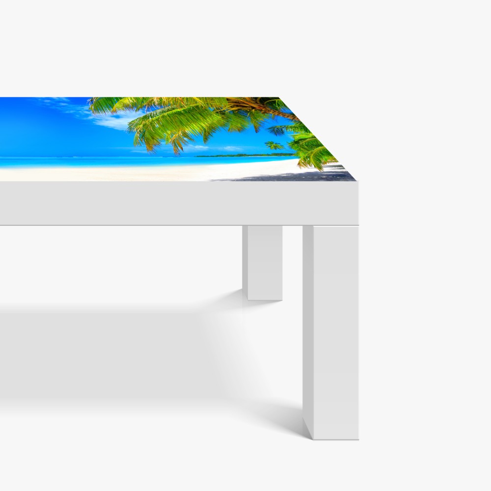 Naklejka na biurko i stół tropikalna turkusowa plaża – Wallissimo® Naklejka na biurko i stół tropikalna turkusowa plaża – Wallissimo®