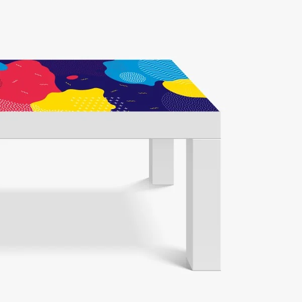 Naklejka na biurko i stół żywy abstrakcyjny wzór kształtów – Wallissimo® Naklejka na biurko i stół żywy abstrakcyjny wzór kształtów – Wallissimo®