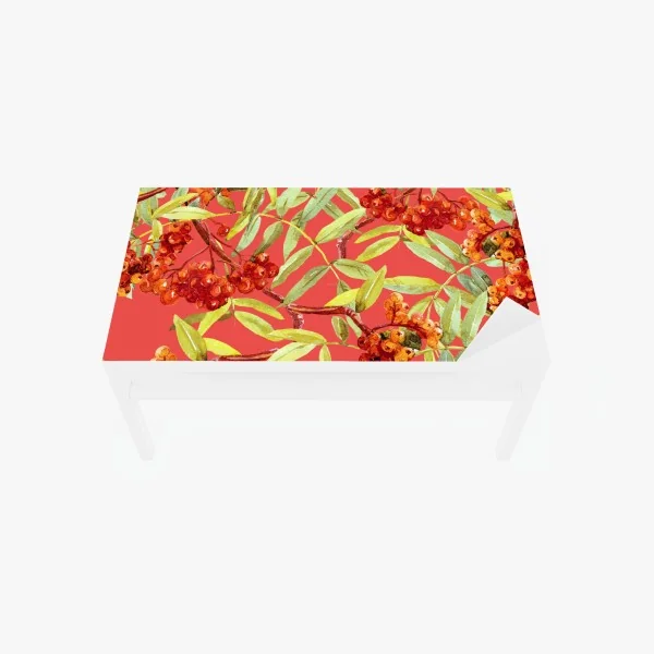 Naklejka na biurko i stół tropikalne liście i cytrusowa ilustracja – Wallissimo®