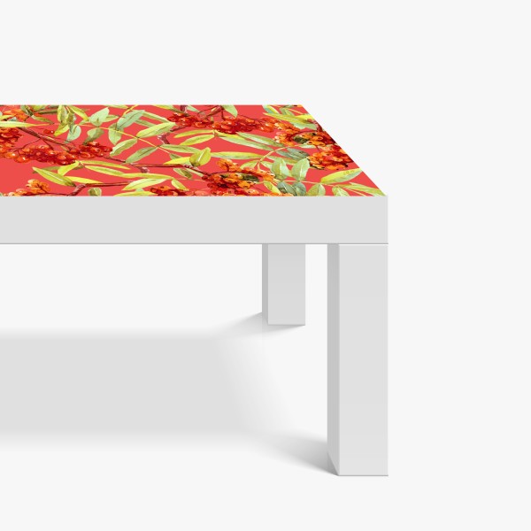 Naklejka na biurko i stół tropikalne liście i cytrusowa ilustracja – Wallissimo®