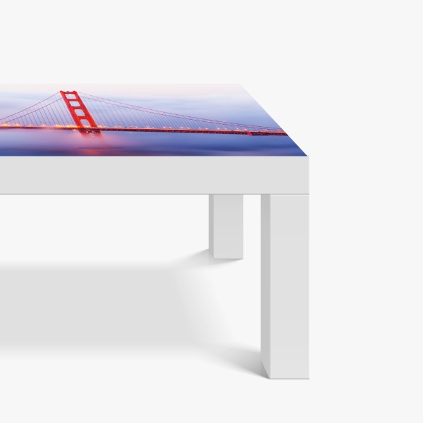 Naklejka na biurko i stół czerwony botaniczny wzór liści – Wallissimo®