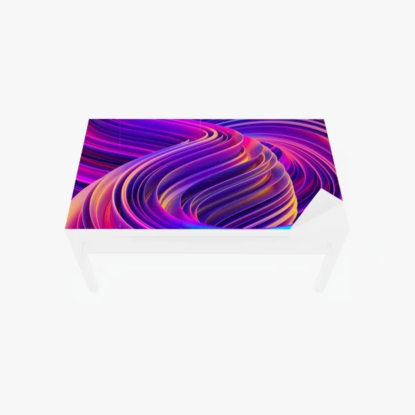 Naklejka na biurko i stół intensywny fioletowy 3d wir wstęg