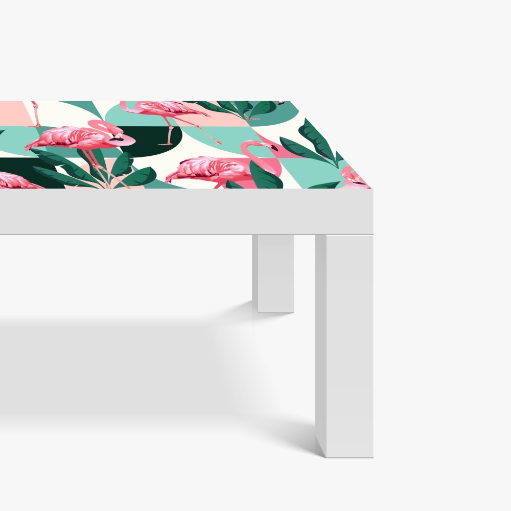 Naklejka na biurko i stół wzór z różowymi flamingami – Wallissimo® Naklejka na biurko i stół wzór z różowymi flamingami – Wallissimo®