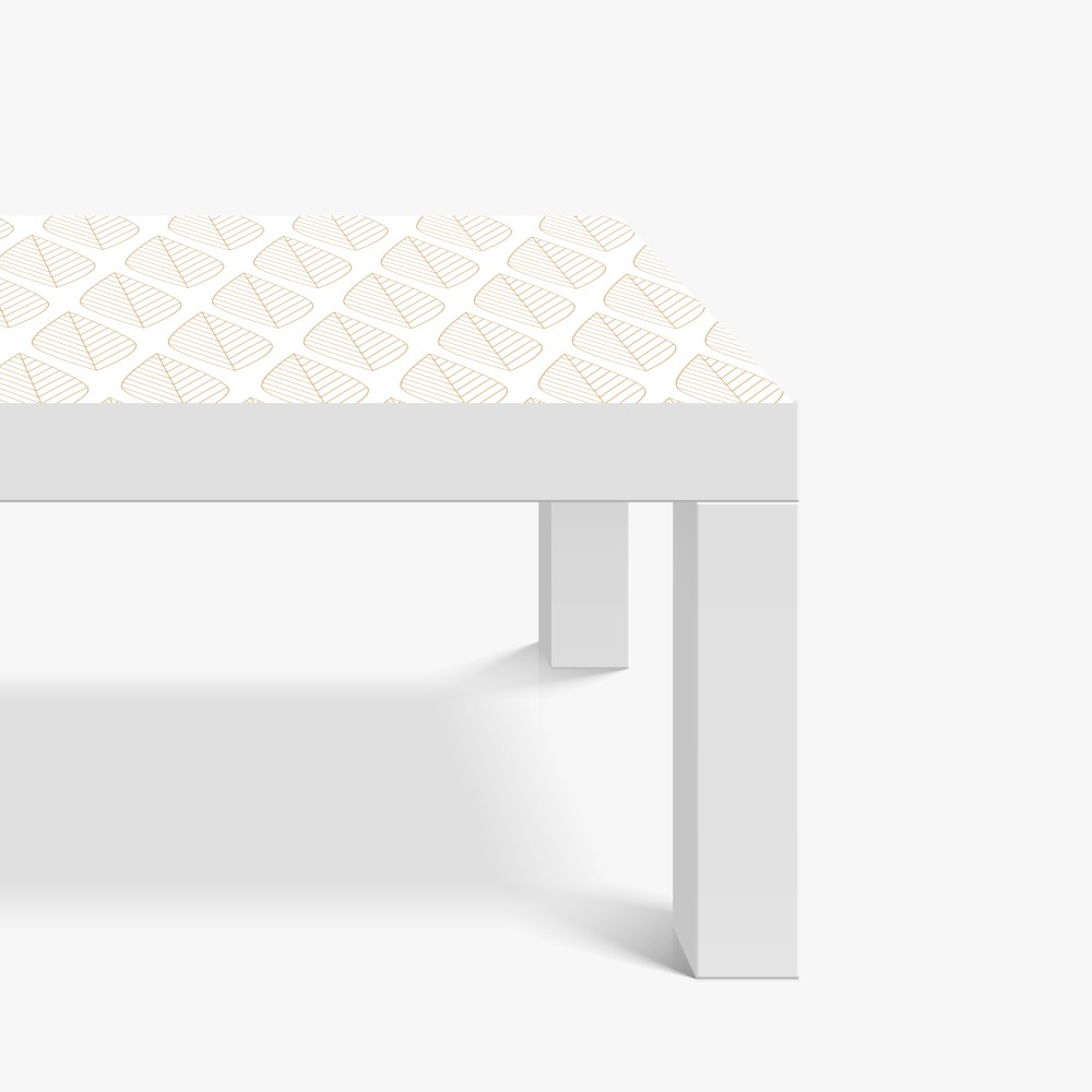 Naklejka na biurko i stół elegancki złoty geometryczny wzór liści – Wallissimo® Naklejka na biurko i stół elegancki złoty geometryczny wzór liści – Wallissimo®