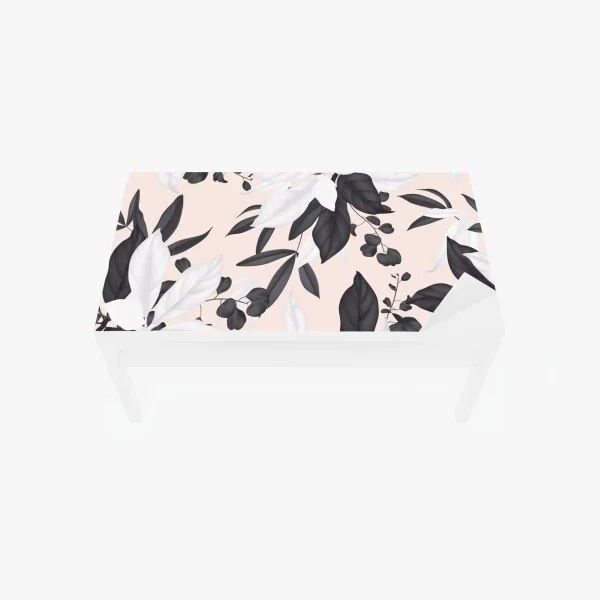 Naklejka na biurko i stół delikatne pastelowe liście botaniczne