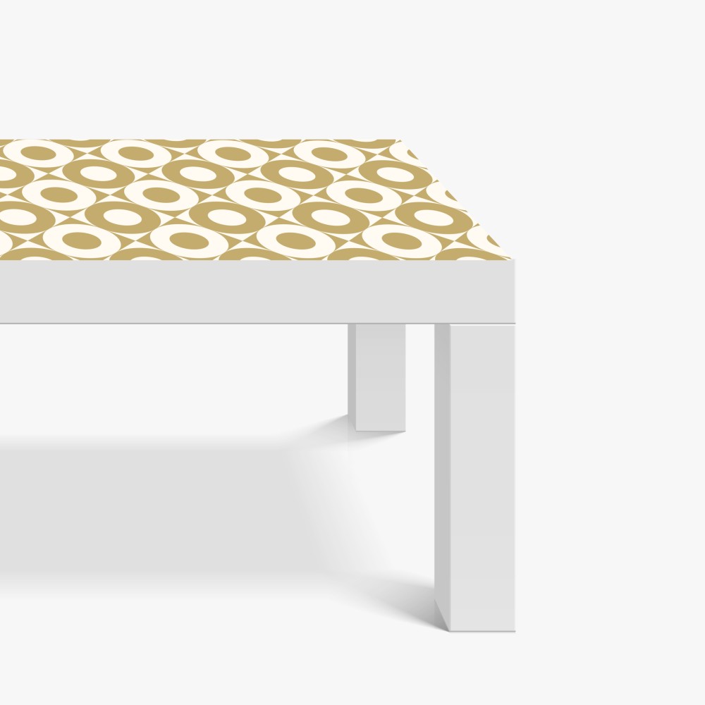 Naklejka na biurko i stół złoty geometryczny wzór z kołami – Wallissimo® Naklejka na biurko i stół złoty geometryczny wzór z kołami – Wallissimo®