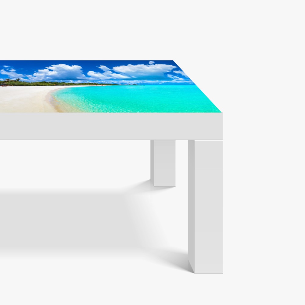 Naklejka na biurko i stół Malediwy turkusowa plaża panorama – Wallissimo® Naklejka na biurko i stół Malediwy turkusowa plaża panorama – Wallissimo®