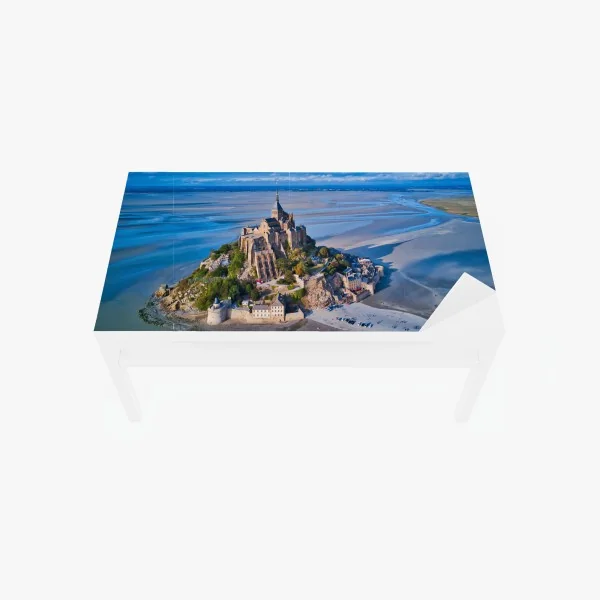 Naklejka na biurko i stół Mont Saint-Michel widok z lotu ptaka