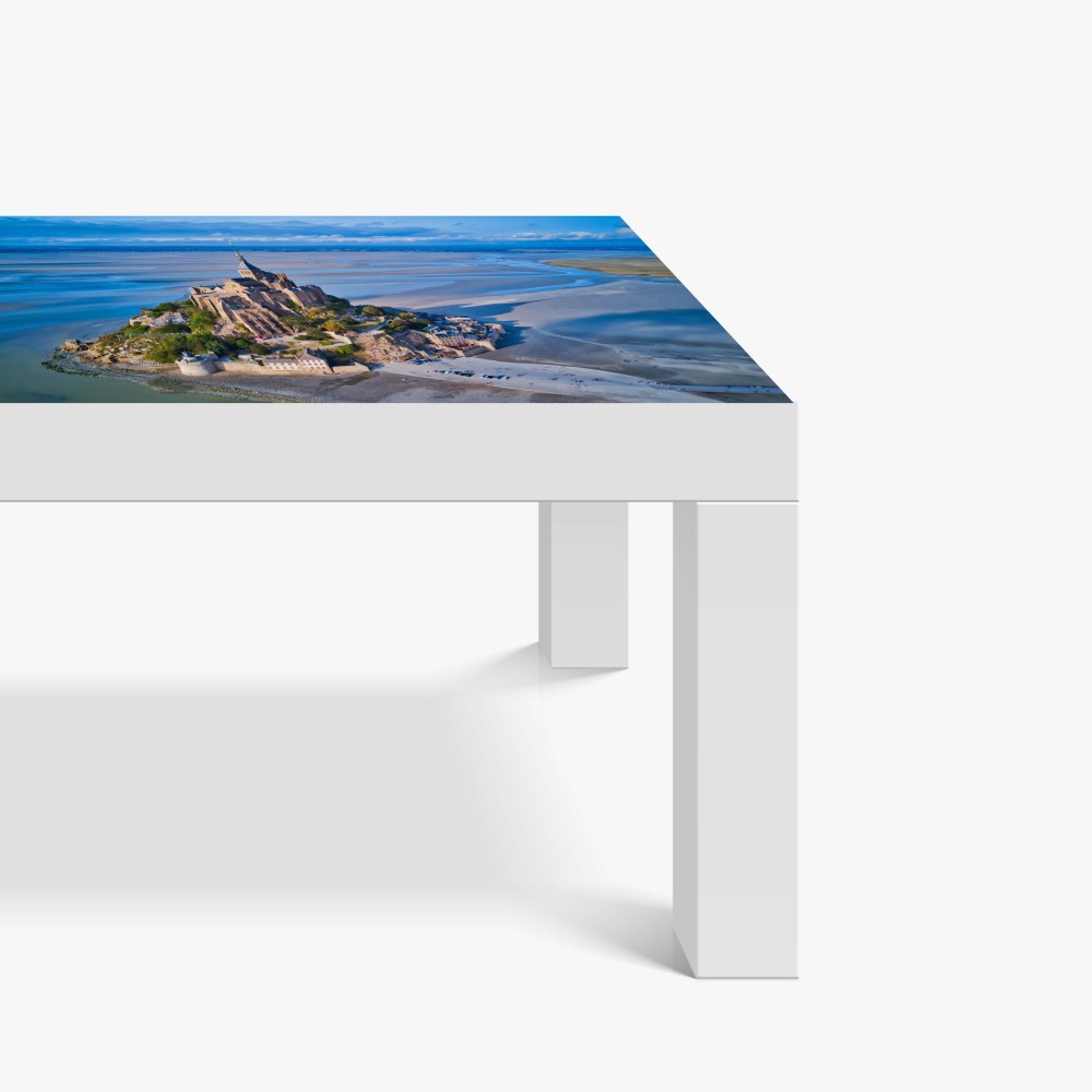 Naklejka na biurko i stół Mont Saint-Michel widok z lotu ptaka – Wallissimo® Naklejka na biurko i stół Mont Saint-Michel widok z lotu ptaka – Wallissimo®
