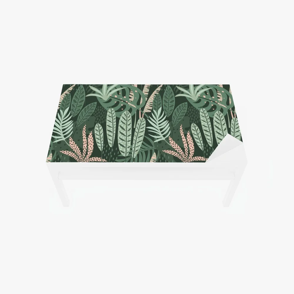 Naklejka na biurko i stół tropikalny wzór liściowy – Wallissimo® Naklejka na biurko i stół tropikalny wzór liściowy – Wallissimo®