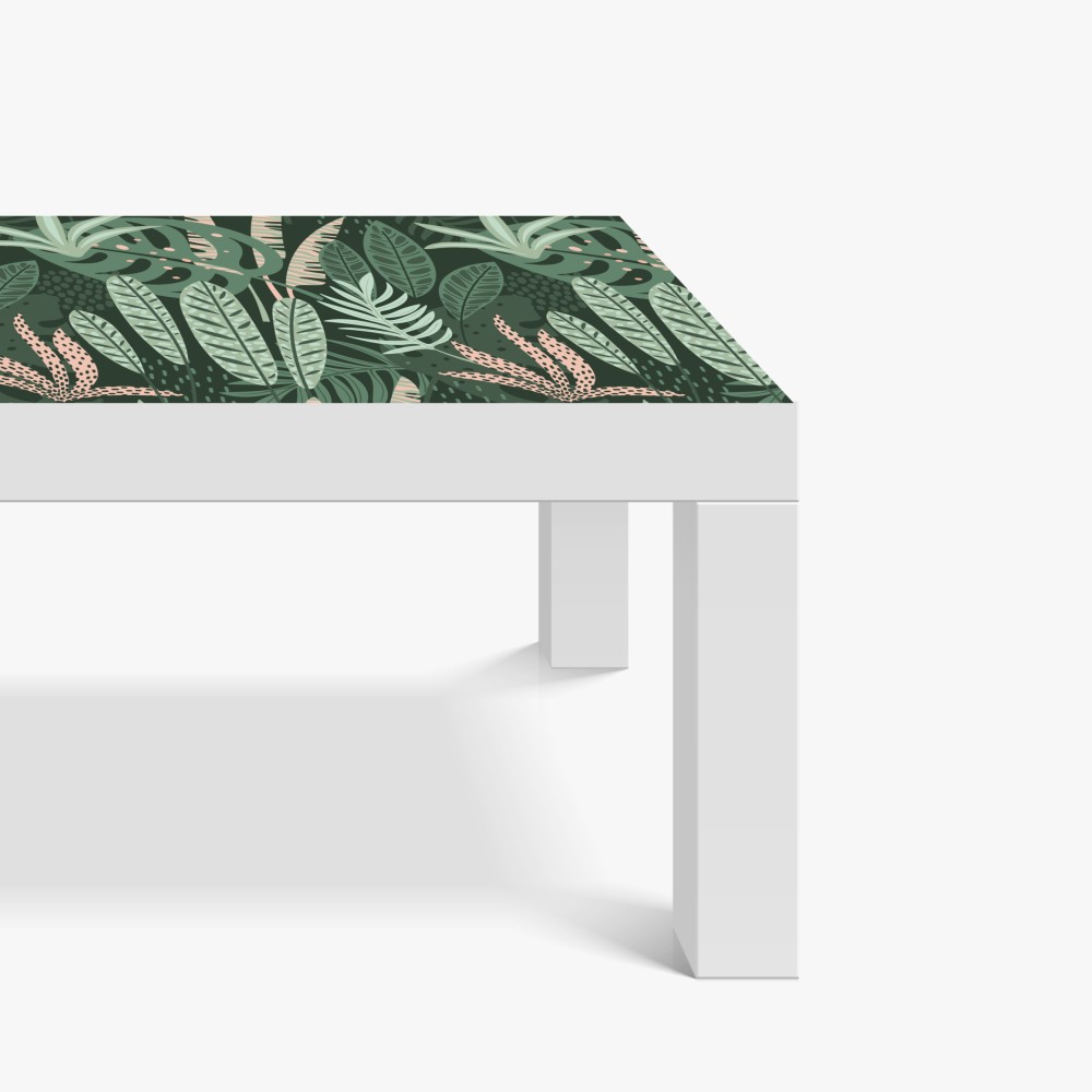 Naklejka na biurko i stół tropikalny wzór liściowy – Wallissimo® Naklejka na biurko i stół tropikalny wzór liściowy – Wallissimo®