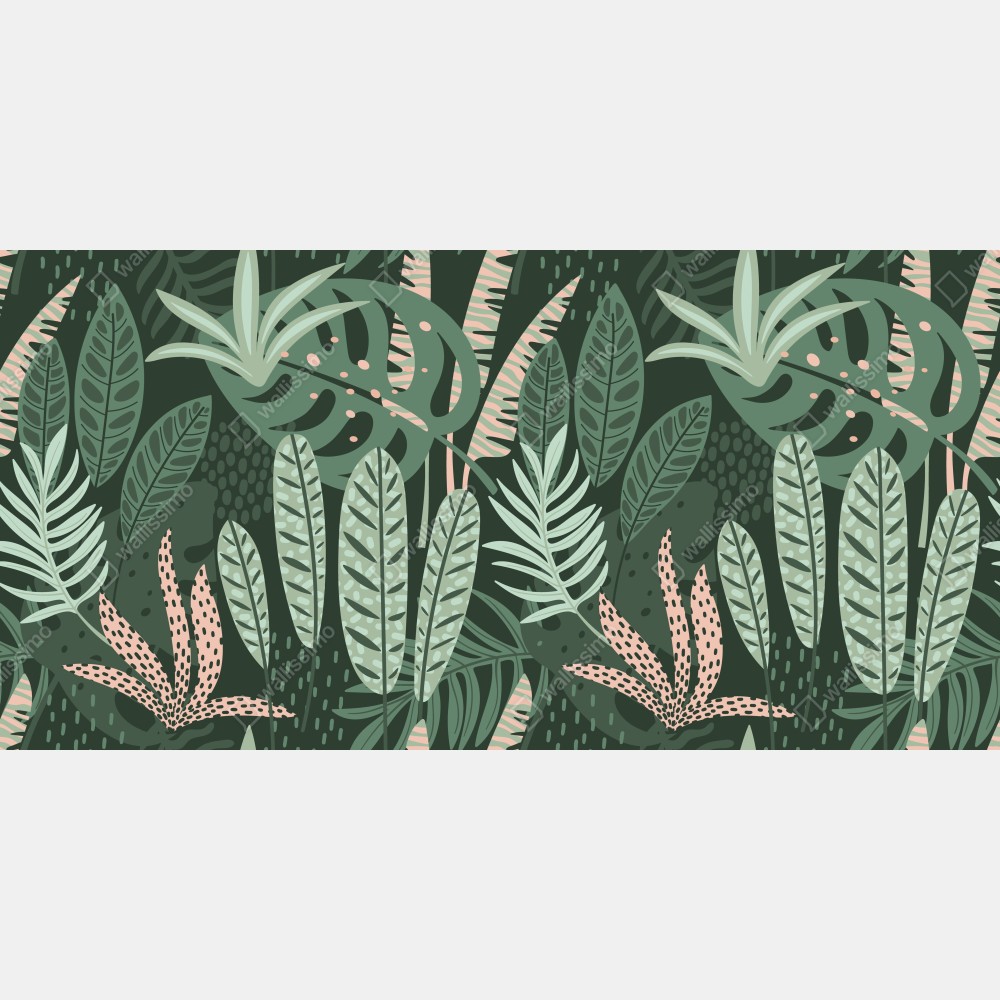 Naklejka na biurko i stół tropikalny wzór liściowy – Wallissimo® Naklejka na biurko i stół tropikalny wzór liściowy – Wallissimo®