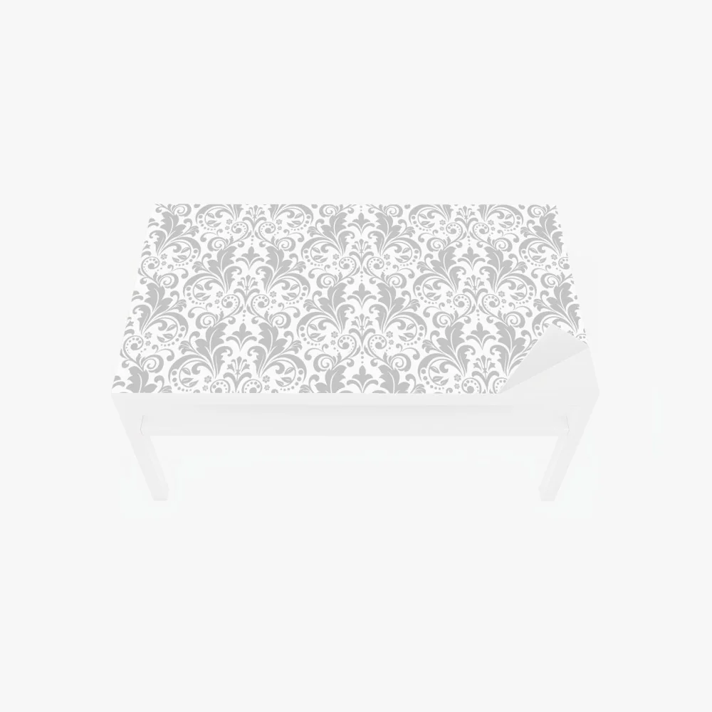 Naklejka na biurko i stół elegancki szary wzór damasceński – Wallissimo® Naklejka na biurko i stół elegancki szary wzór damasceński – Wallissimo®